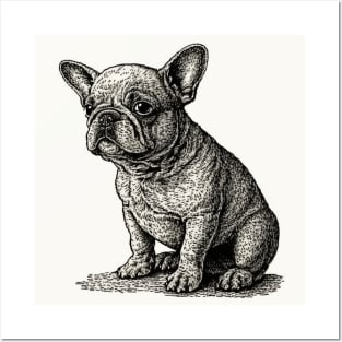 French Bulldog in Underground 70's Style Posters and Art